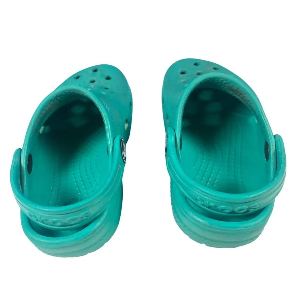 Crocs Classic Green Slip On Clogs Toddler Size C 7 shoes